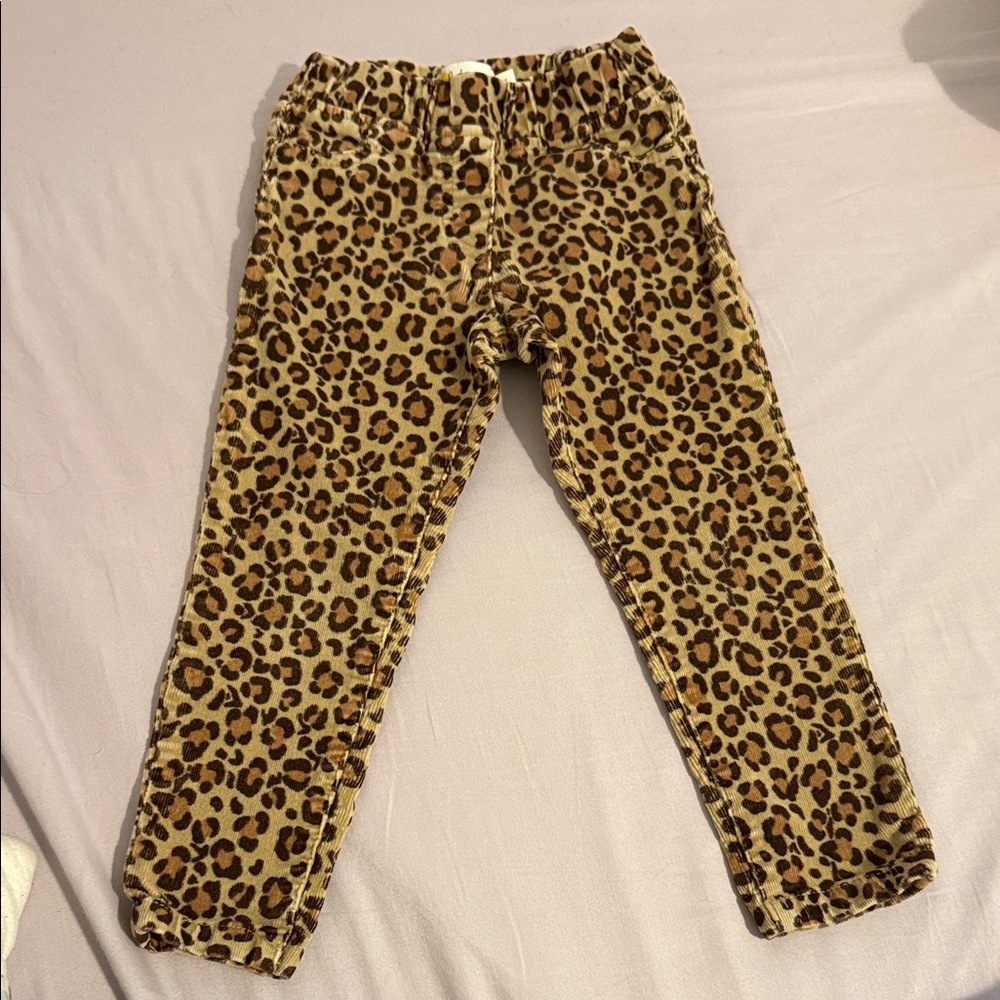 Leopard Print corduroy pants